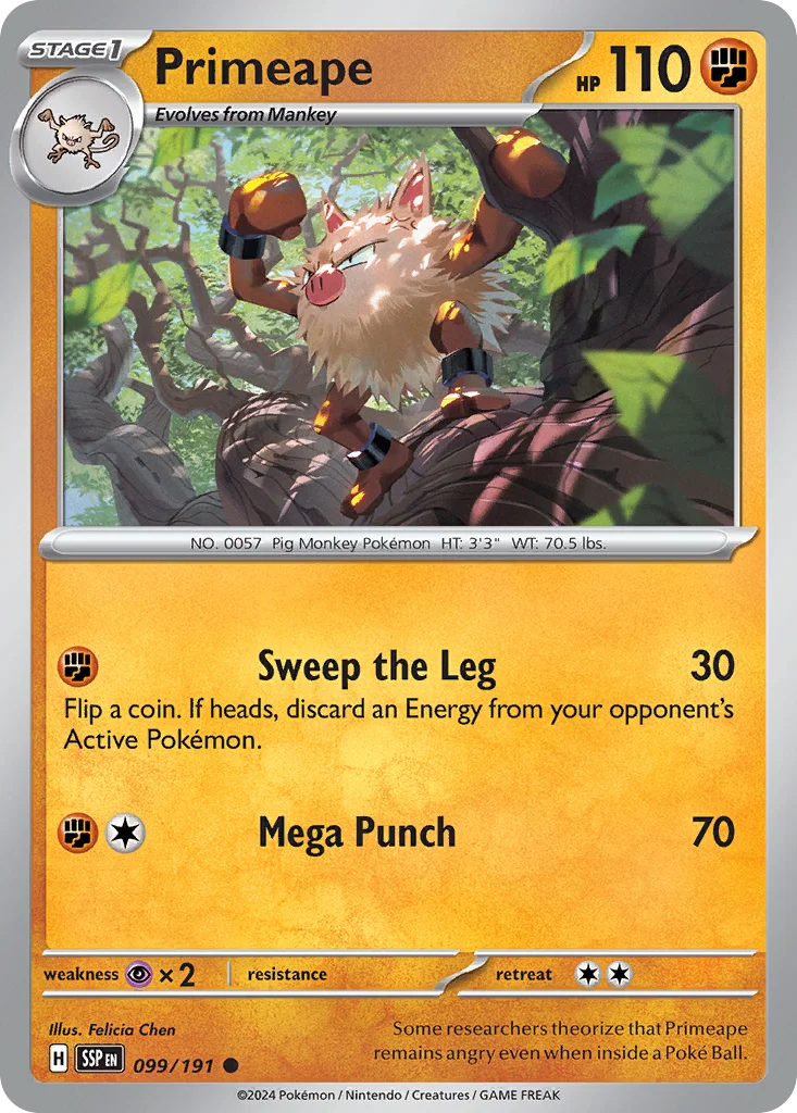 Primeape Pokemon card