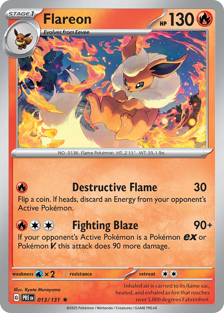 Flareon Pokemon card