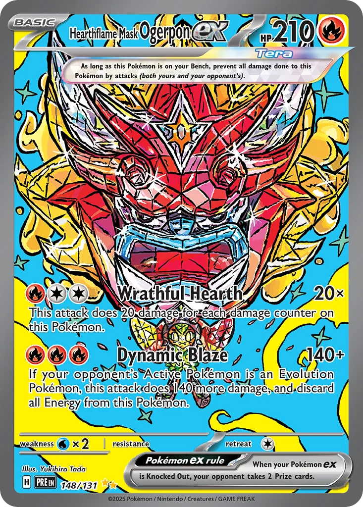 Hearthflame Mask Ogerpon ex Pokemon card