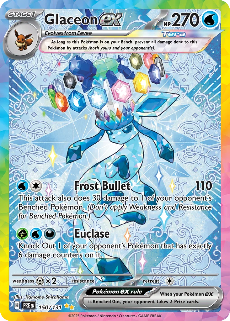 Glaceon ex Pokemon card