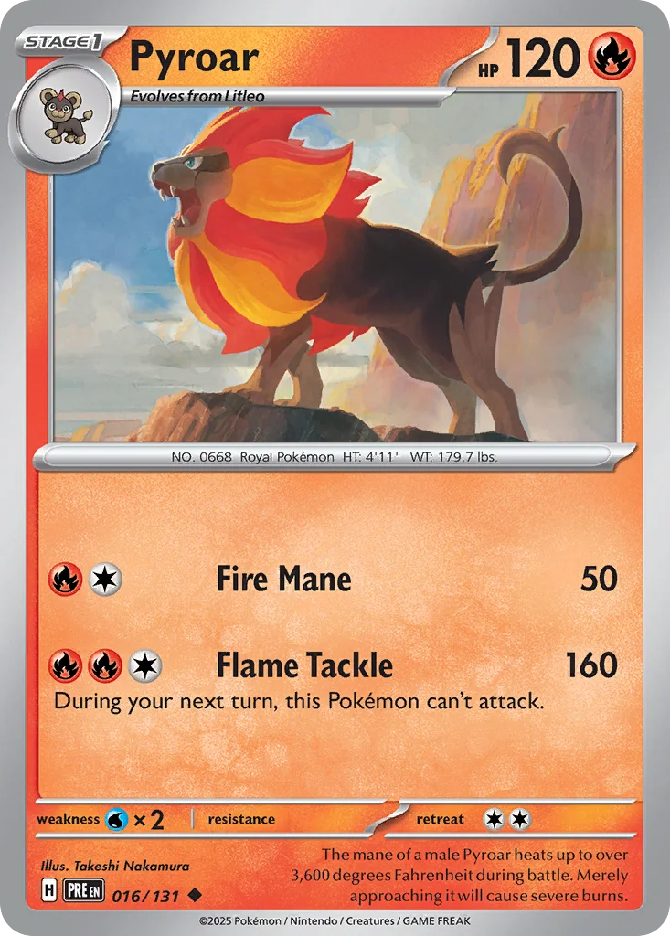Pyroar Pokemon card