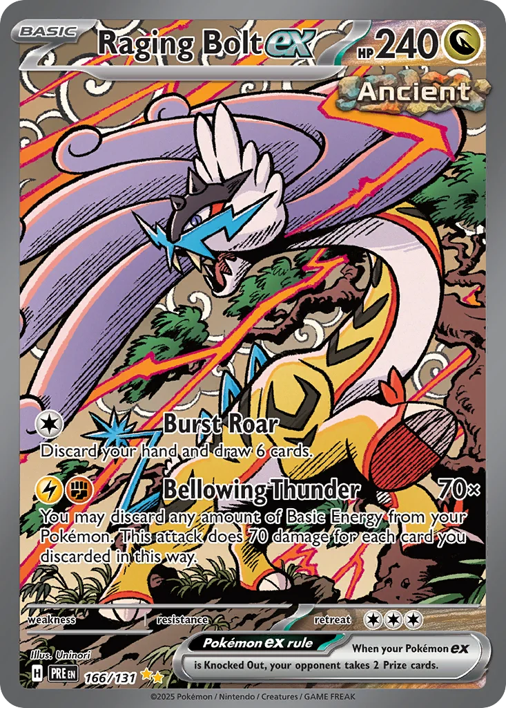 Raging Bolt ex Pokemon card