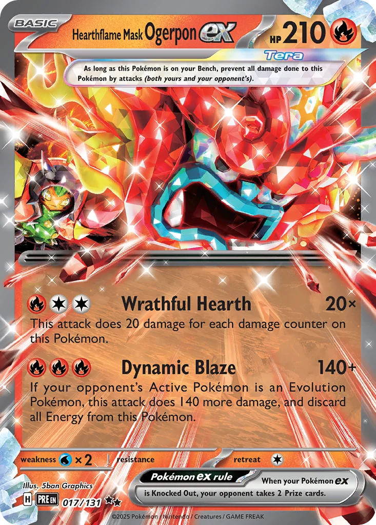 Hearthflame Mask Ogerpon ex Pokemon card