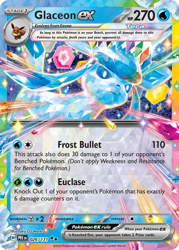 Glaceon ex Pokemon card