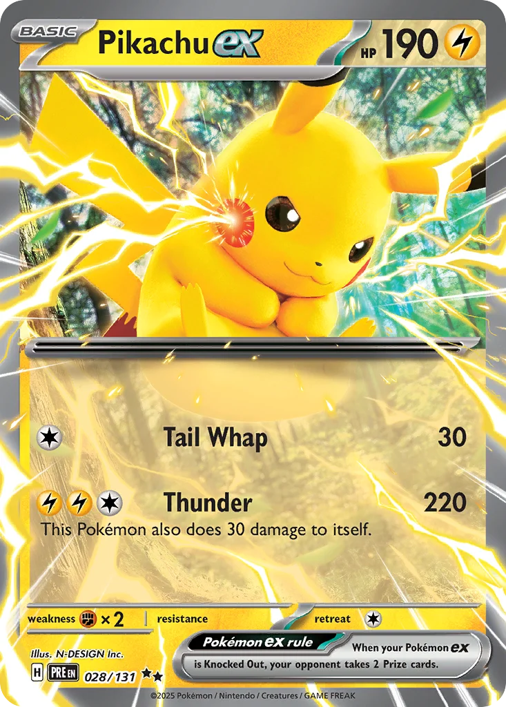 Pikachu ex Pokemon card