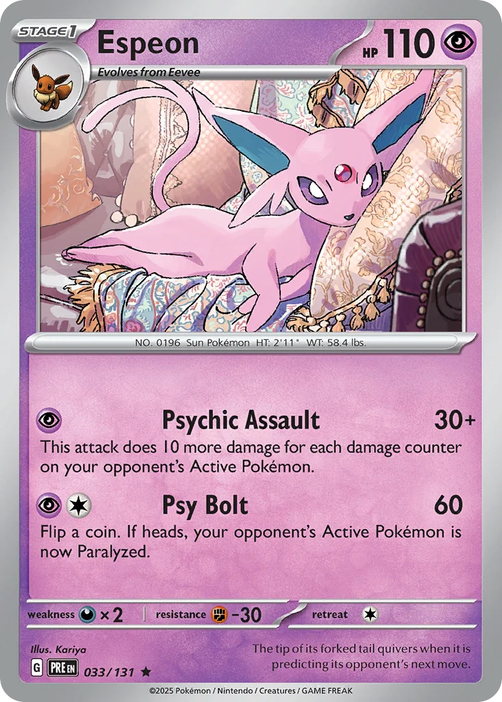 Espeon Pokemon card
