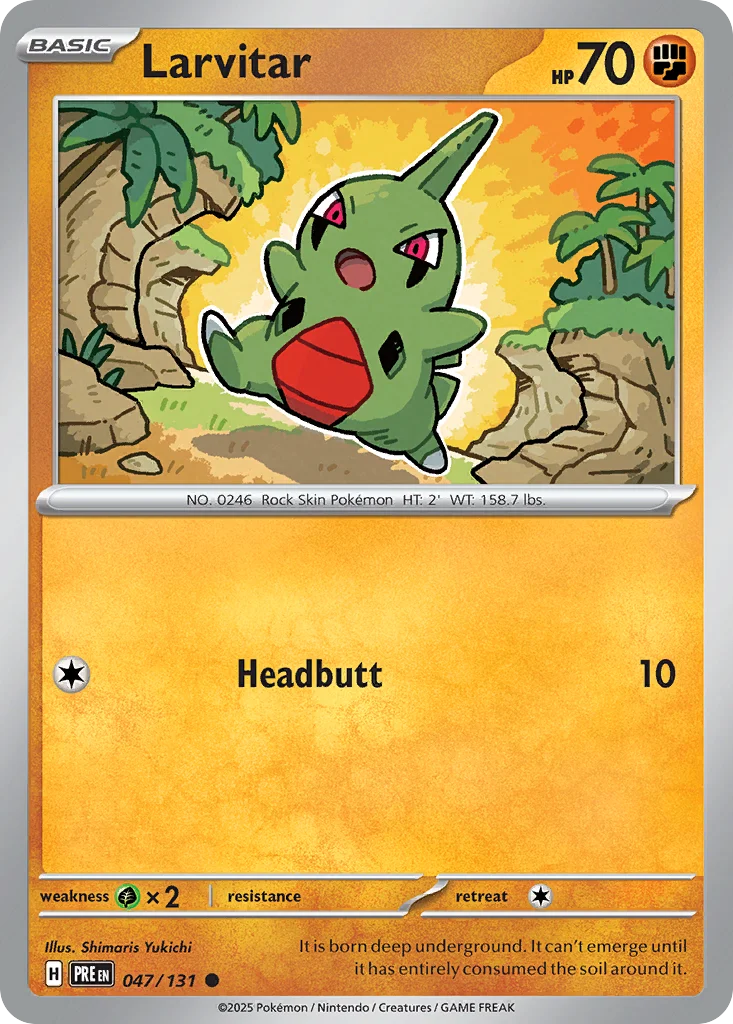 Larvitar Pokemon card