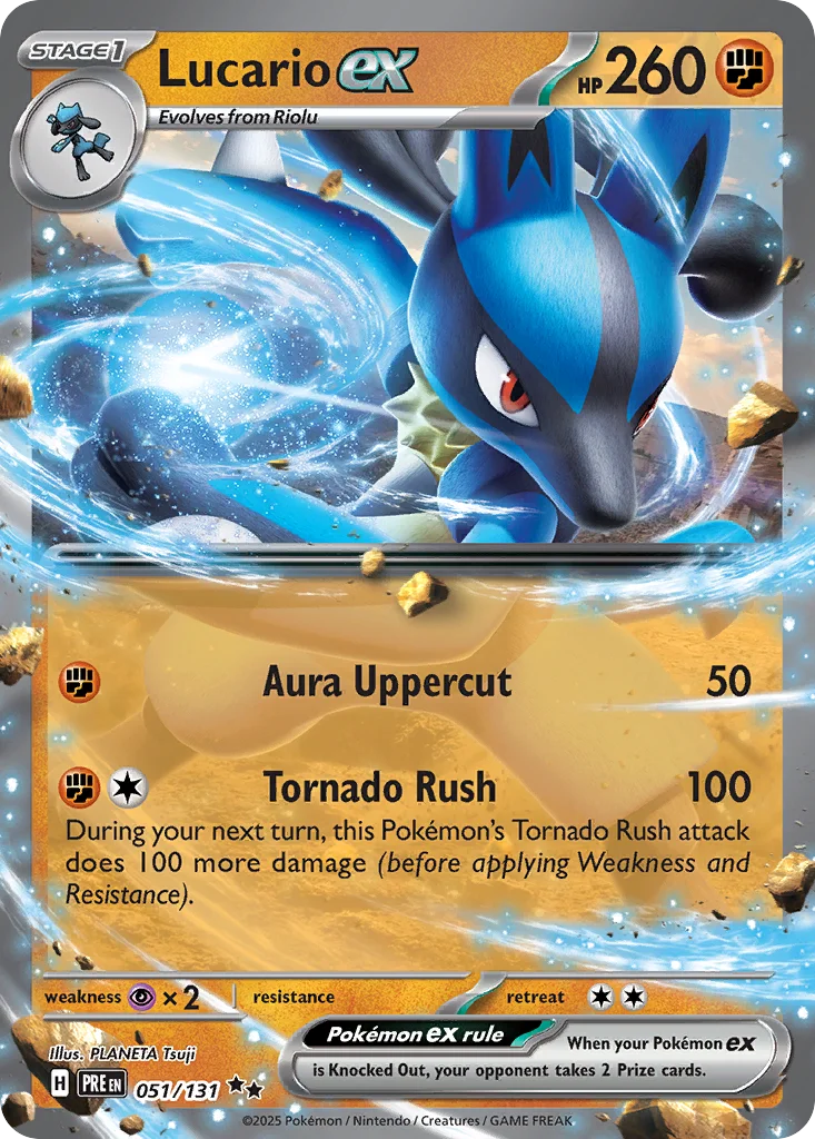 Lucario ex Pokemon card