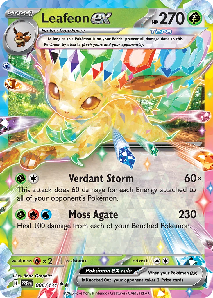 Leafeon ex Pokemon card