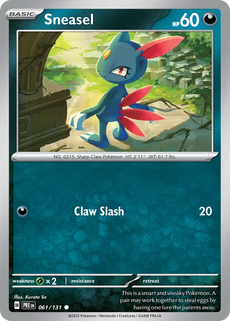 Sneasel Pokemon card
