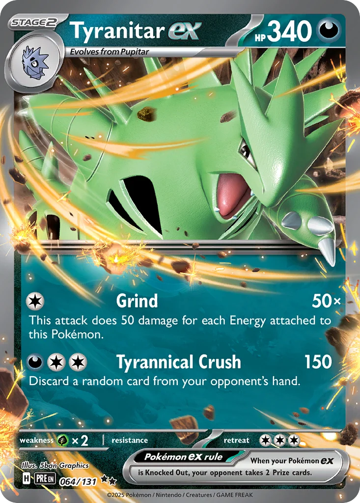 Tyranitar ex Pokemon card