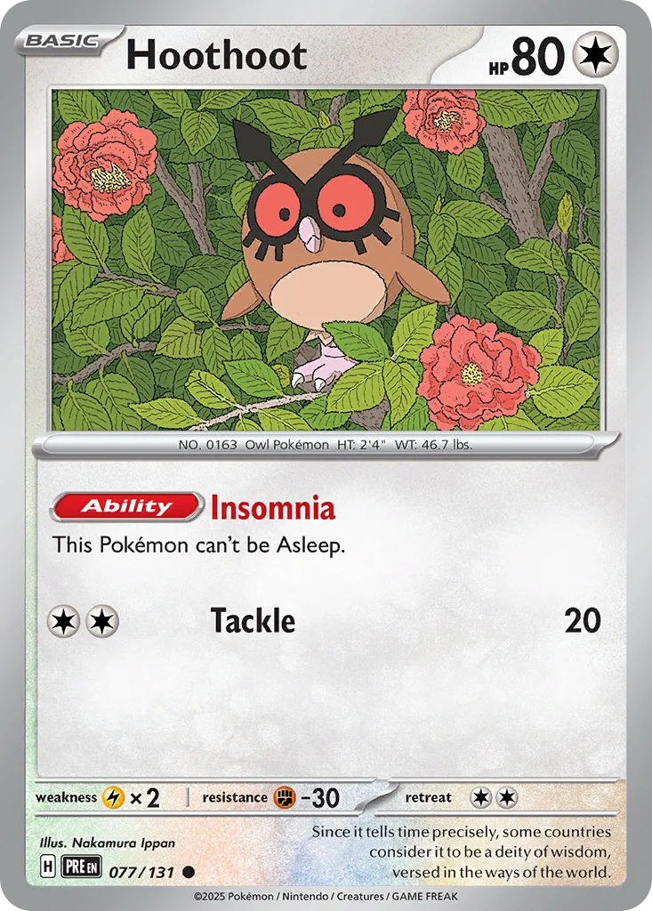 Hoothoot Pokemon card