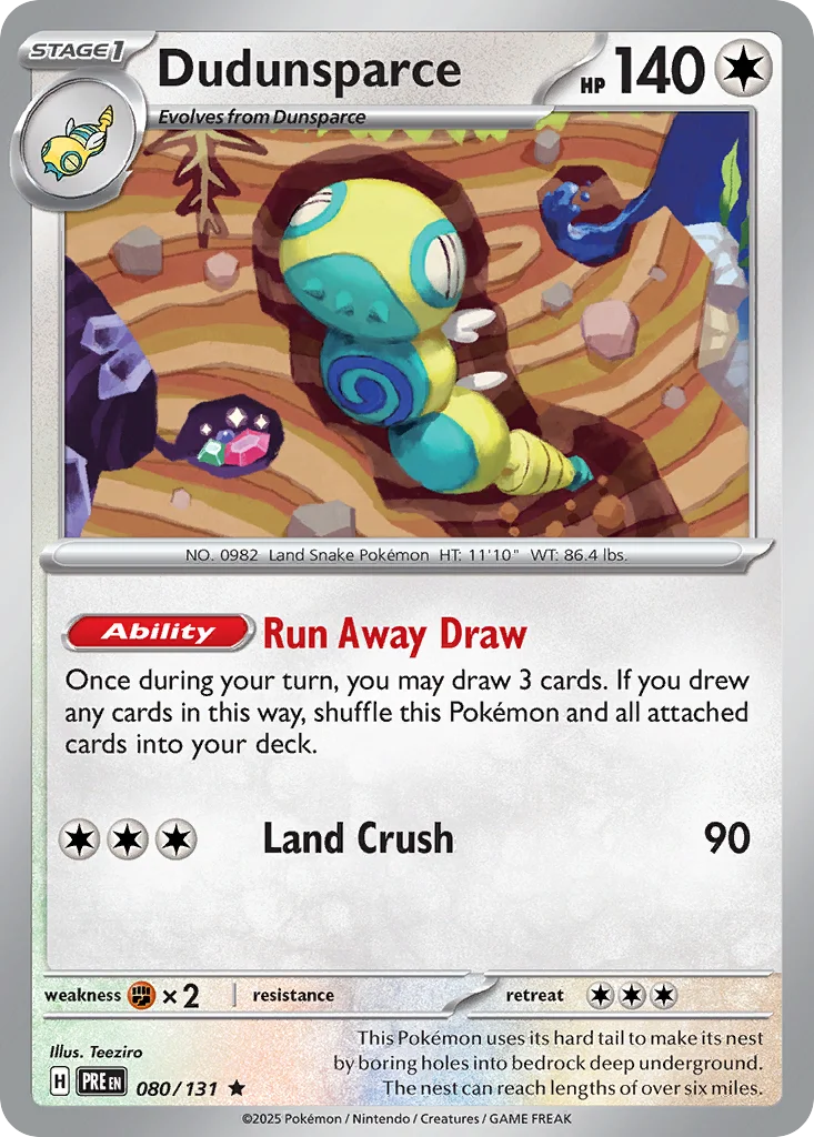 Dudunsparce Pokemon card