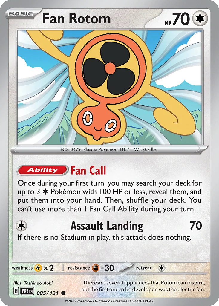 Fan Rotom Pokemon card