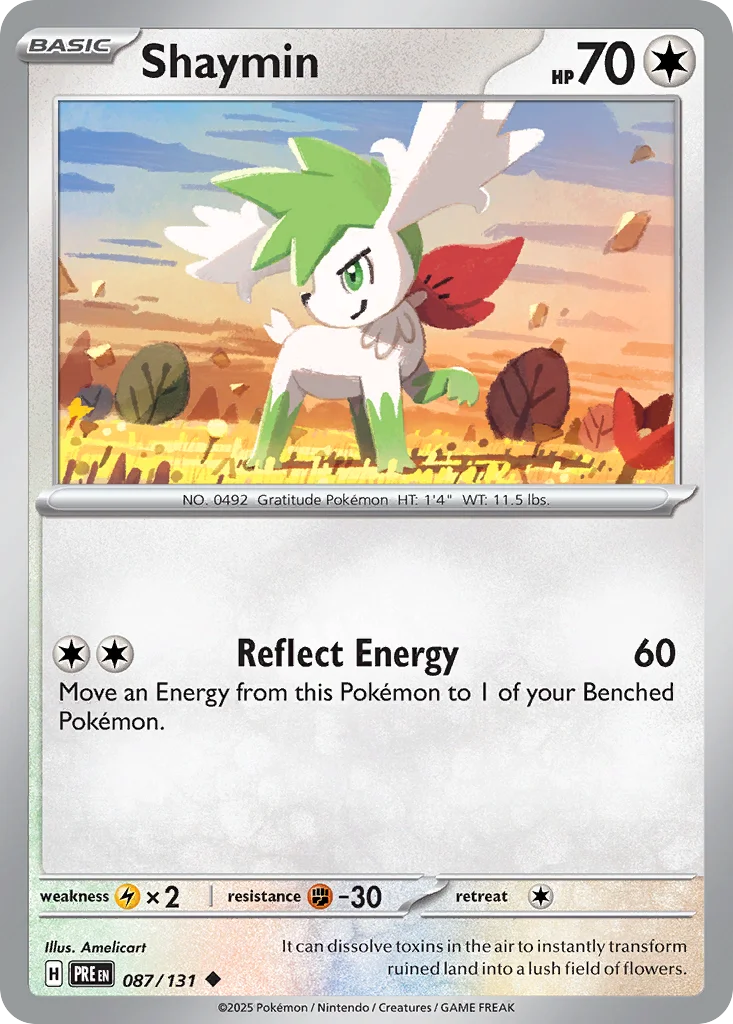 Shaymin Pokemon card