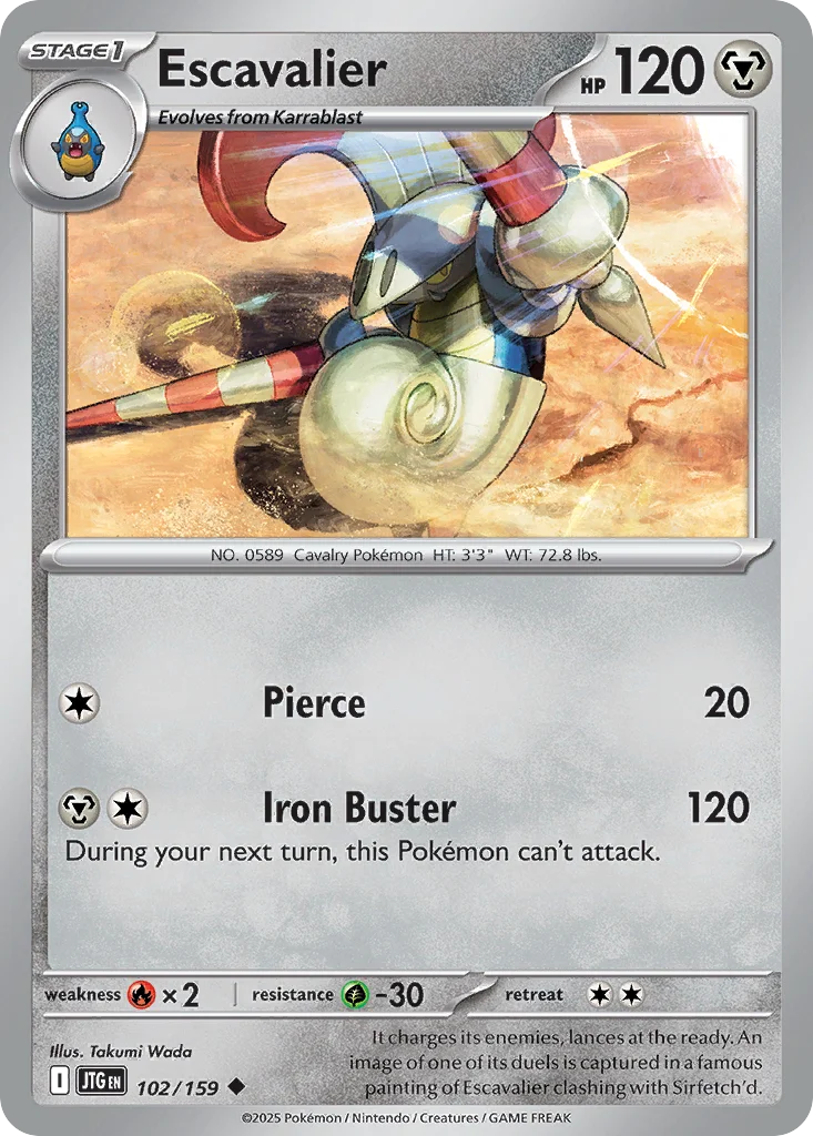 Escavalier Pokemon card