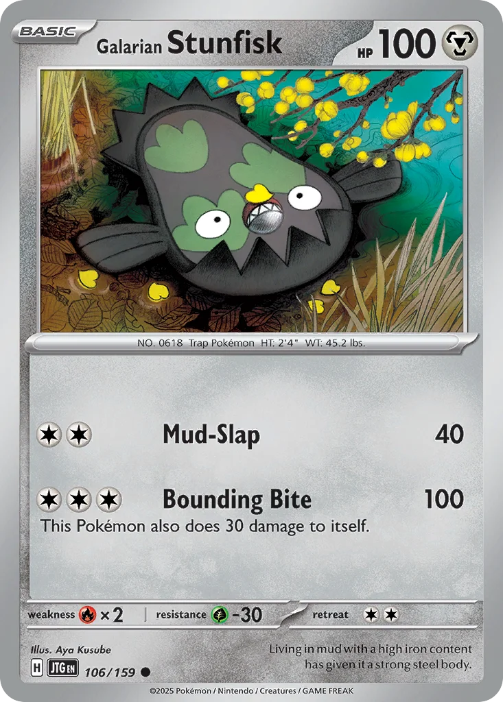 Galarian Stunfisk Pokemon card