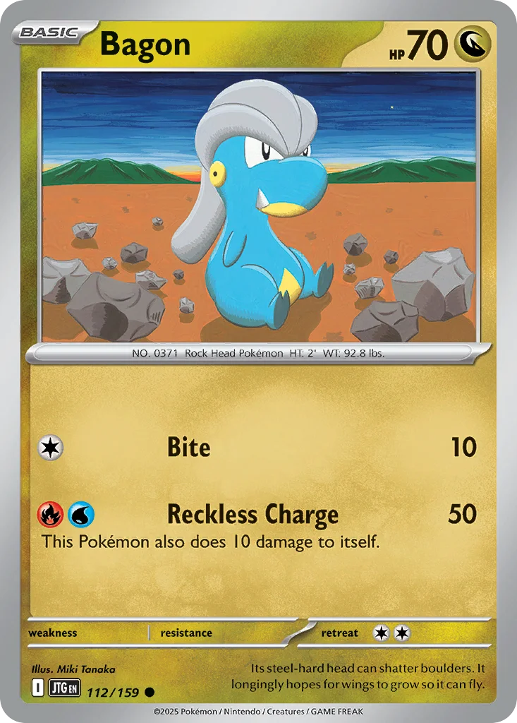 Bagon Pokemon card