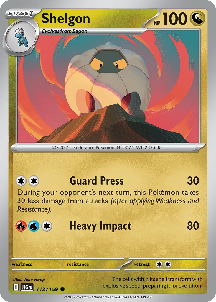 Shelgon Pokemon card
