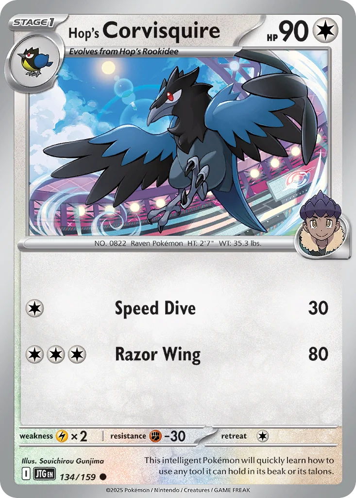 Hop's Corvisquire Pokemon card