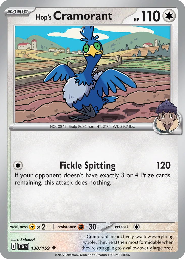 Hop's Cramorant Pokemon card