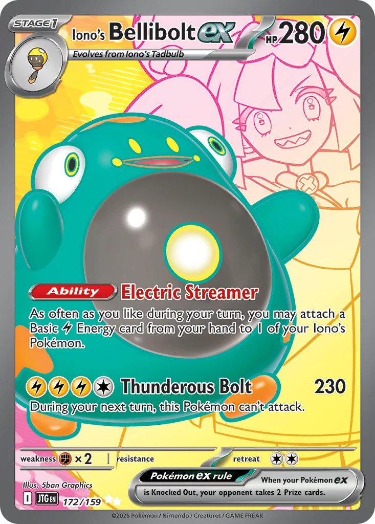 Iono's Bellibolt ex Pokemon card
