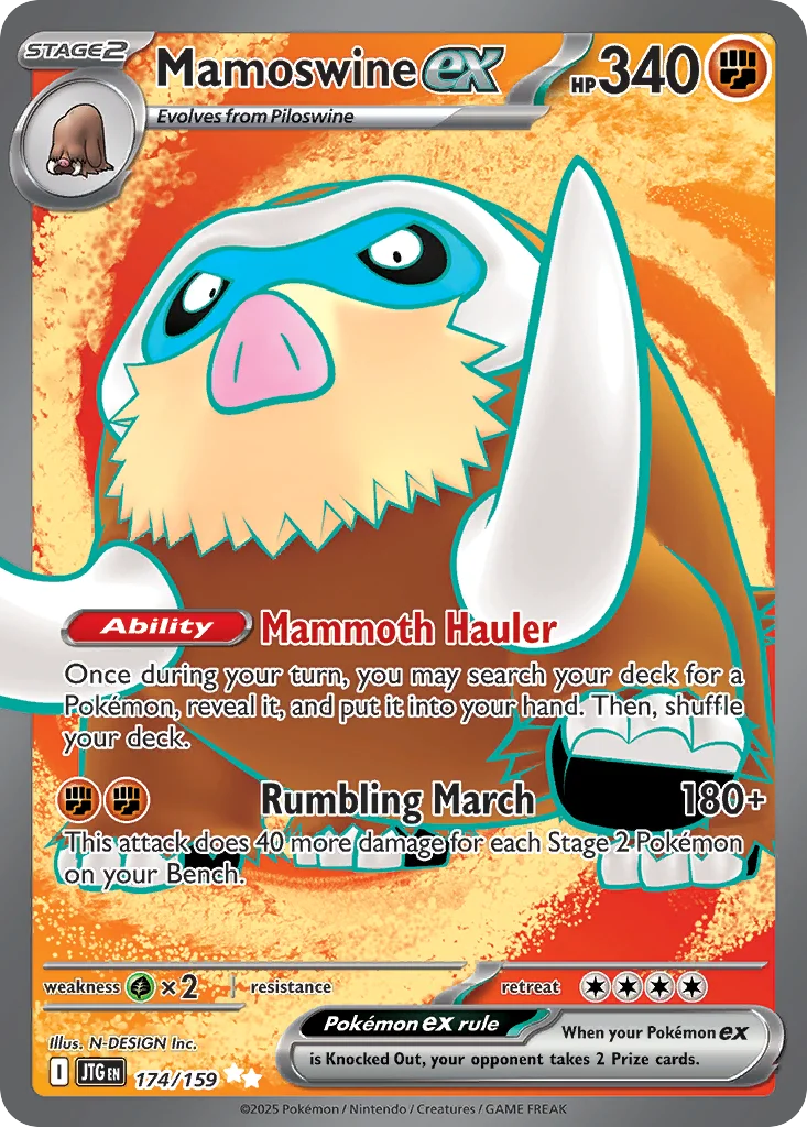 Mamoswine ex Pokemon card