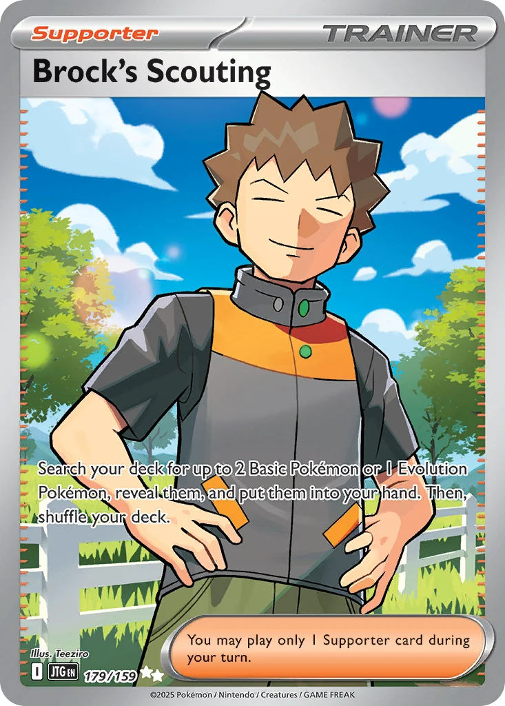 Brock's Scouting Pokemon card