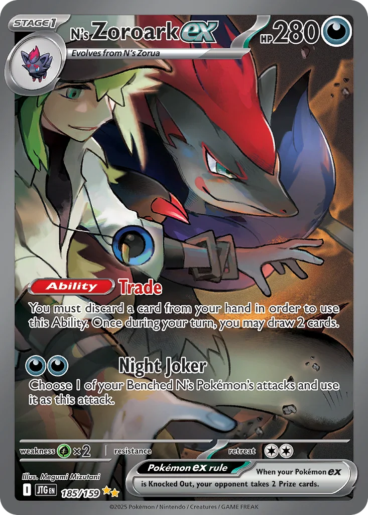 N's Zoroark ex Pokemon card