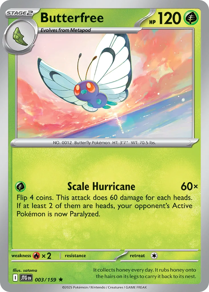 Butterfree Pokemon card