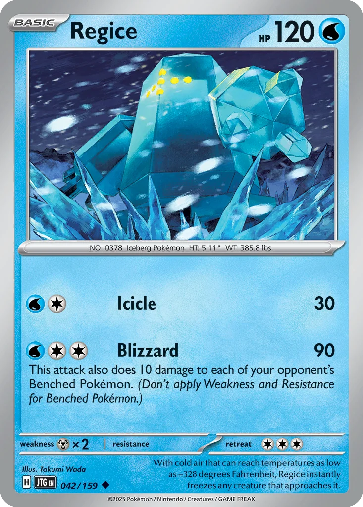 Regice Pokemon card