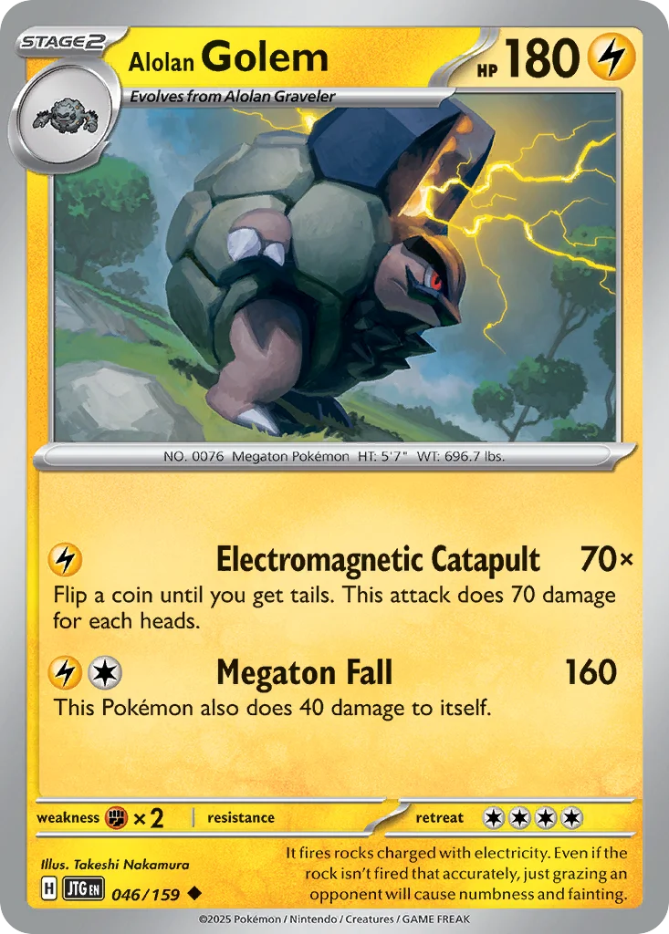 Alolan Golem Pokemon card