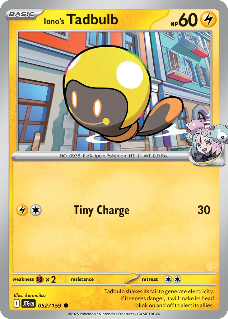Iono's Tadbulb Pokemon card