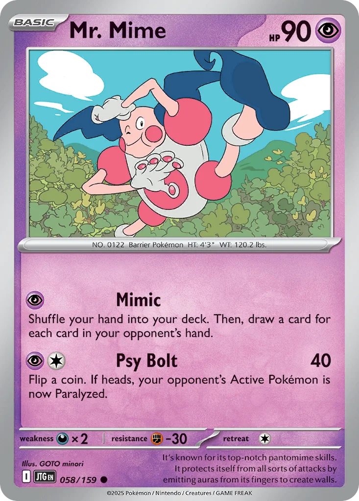 Mr. Mime Pokemon card