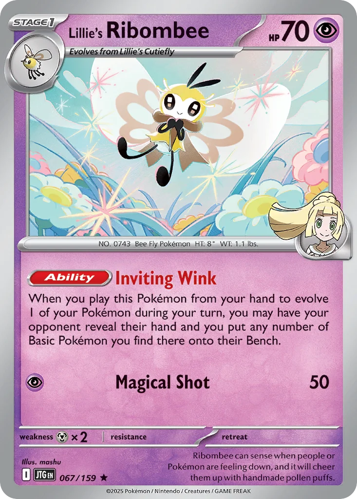Lillie's Ribombee Pokemon card