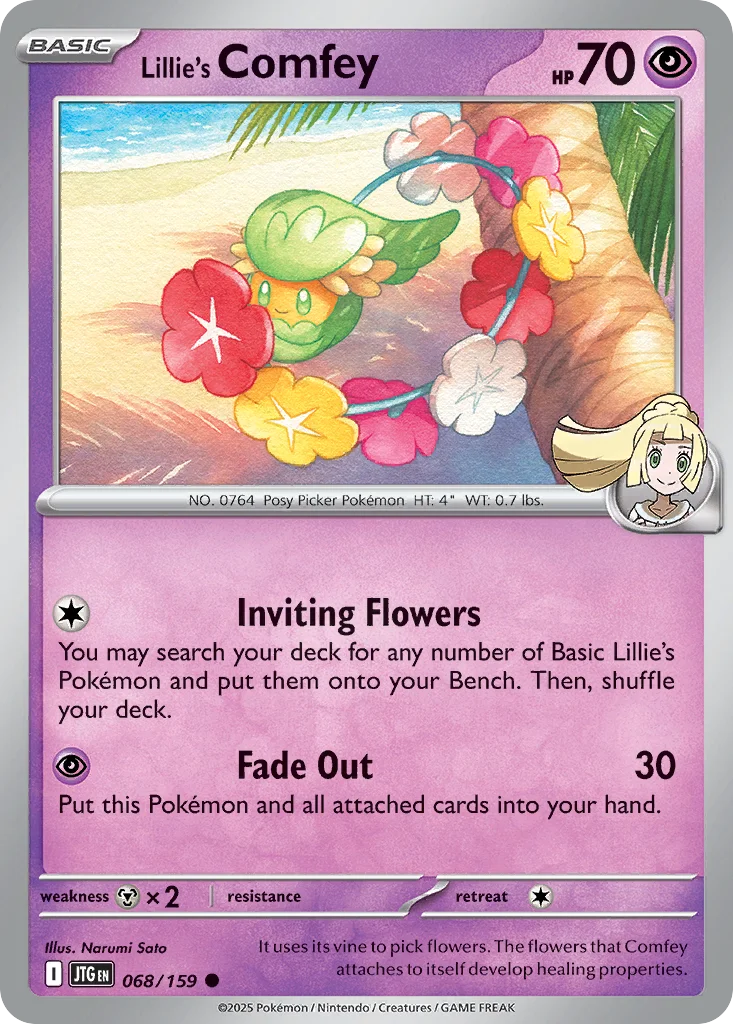 Lillie's Comfey Pokemon card