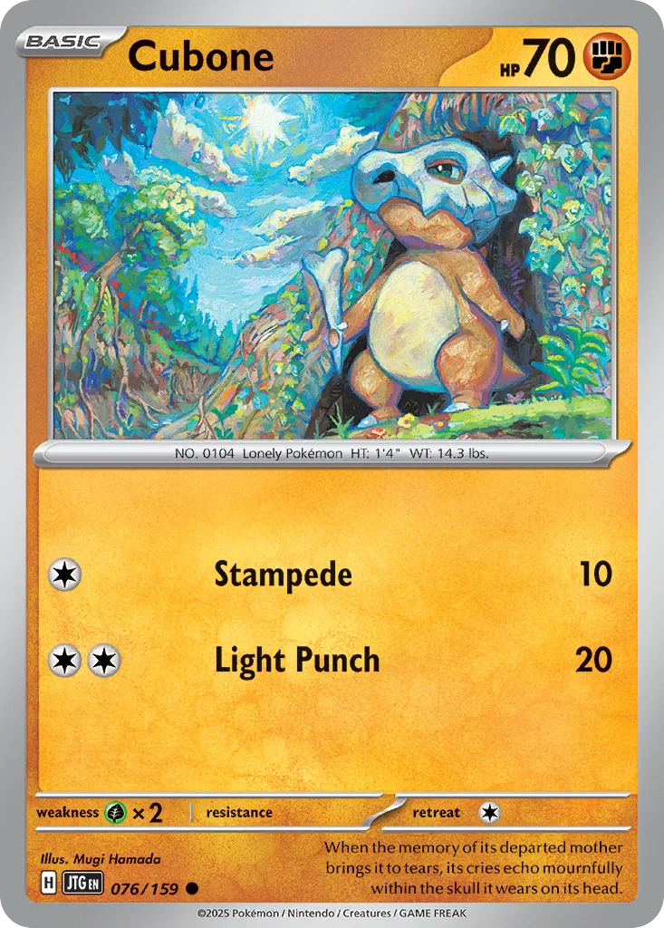 Cubone Pokemon card