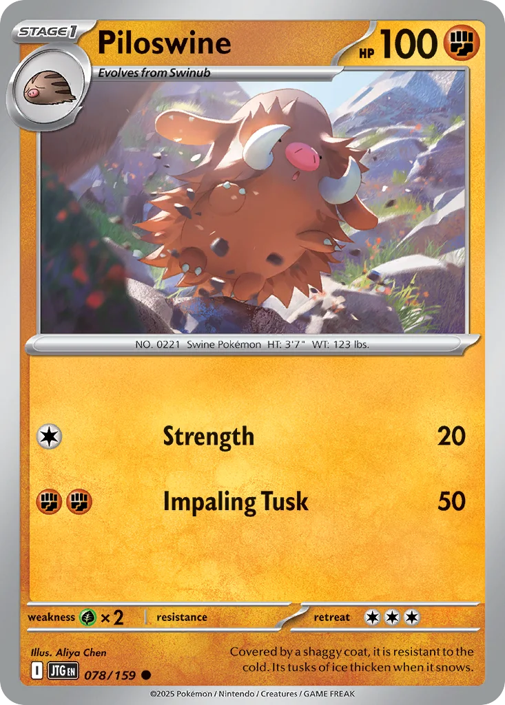 Piloswine Pokemon card