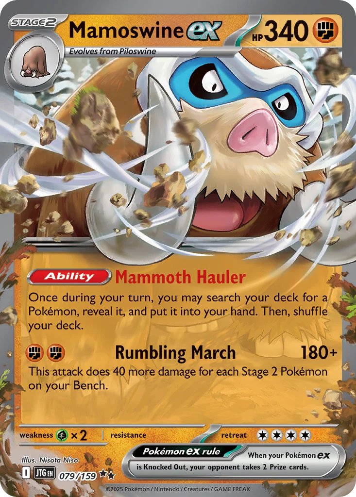 Mamoswine ex Pokemon card