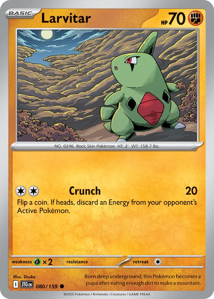 Larvitar Pokemon card