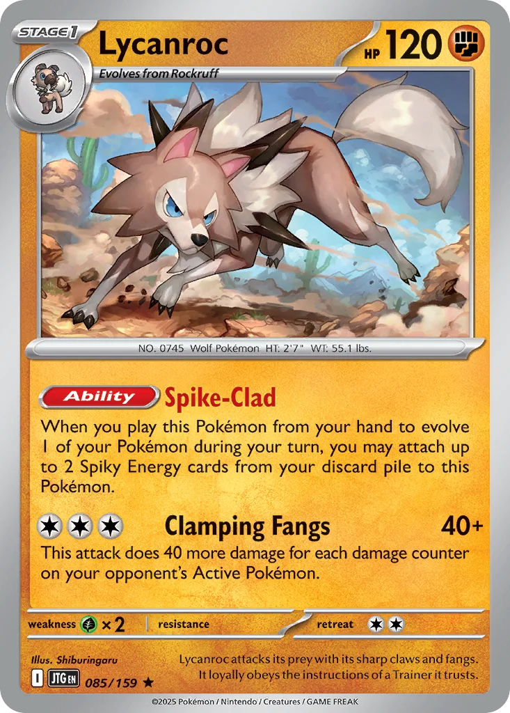 Lycanroc Pokemon card