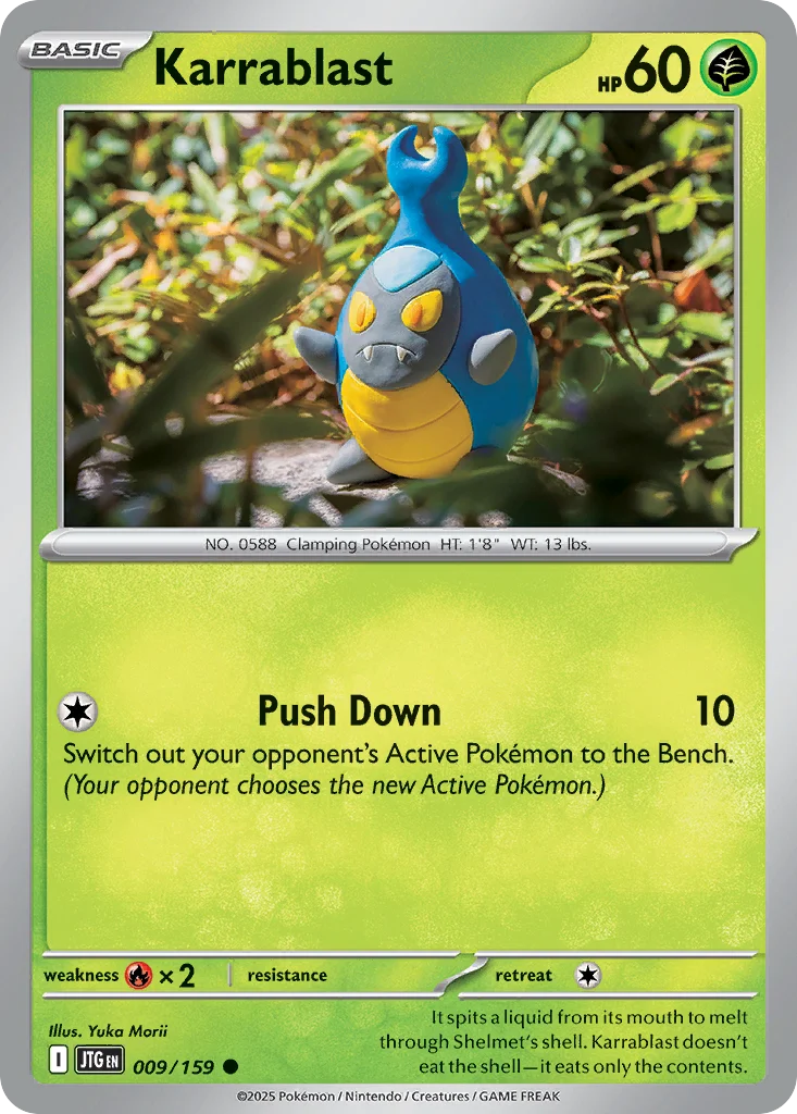 Karrablast Pokemon card