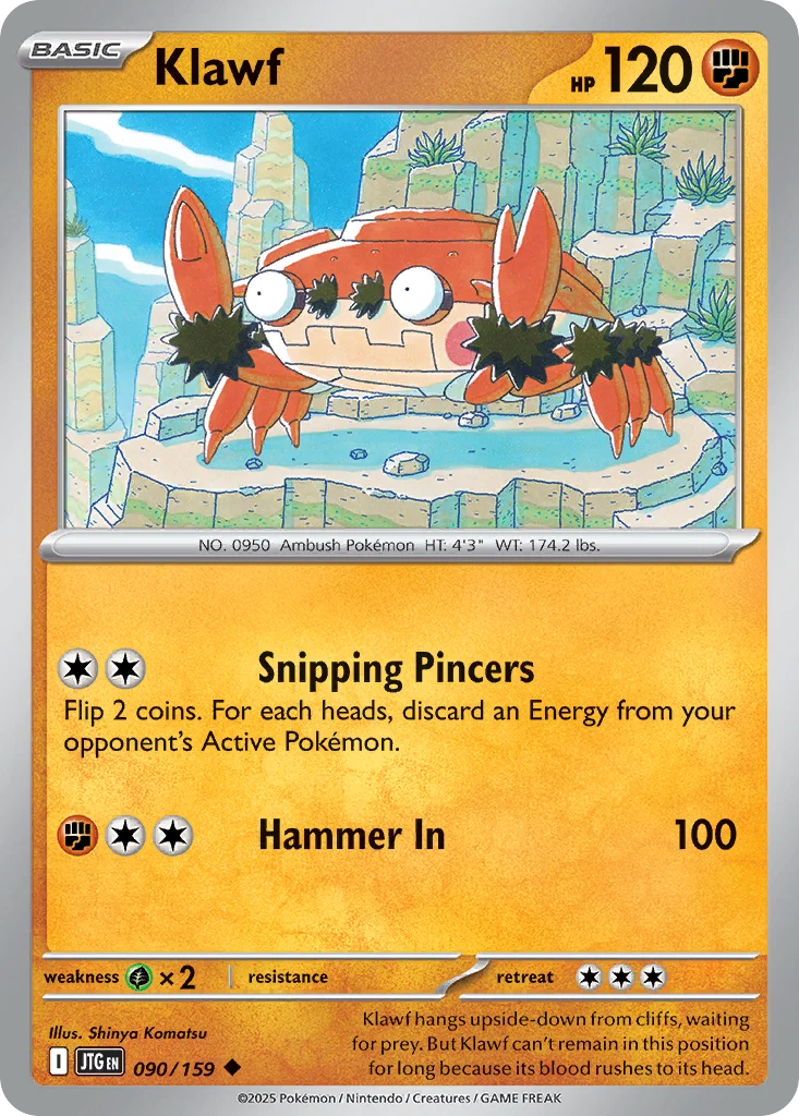 Klawf Pokemon card