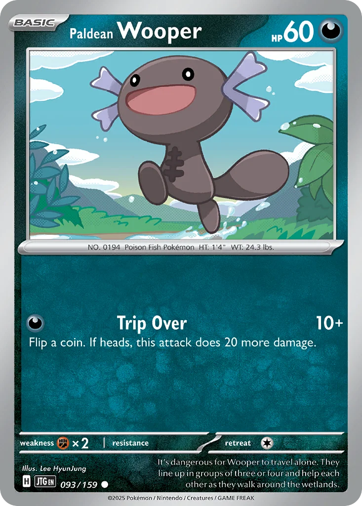 Paldean Wooper Pokemon card