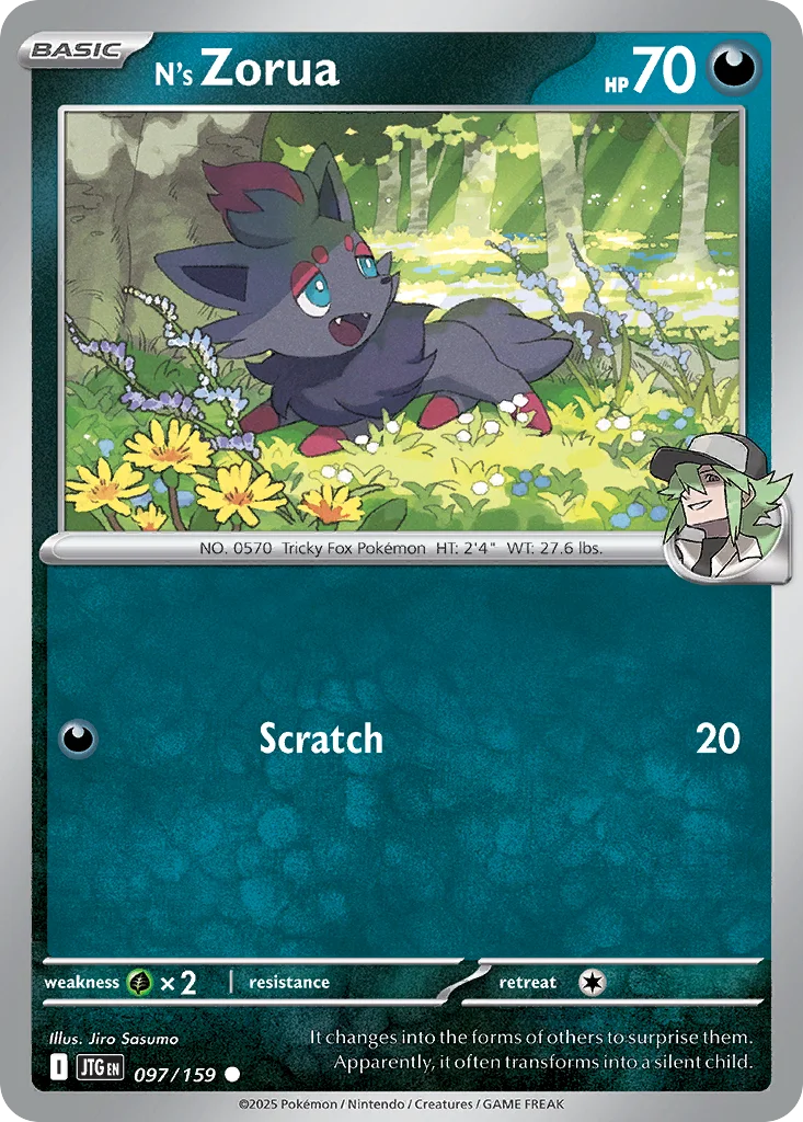 N's Zorua Pokemon card