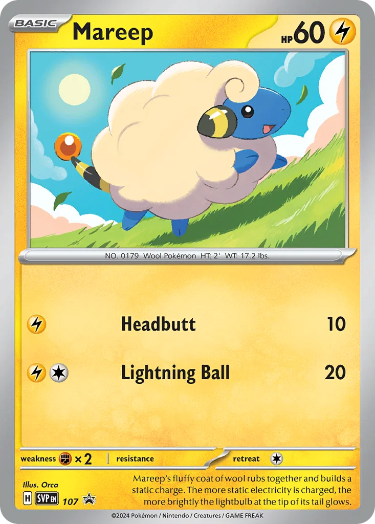Mareep Pokemon card