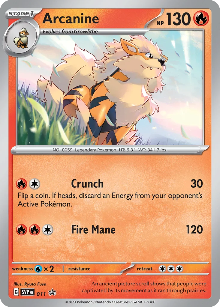 Arcanine Pokemon card