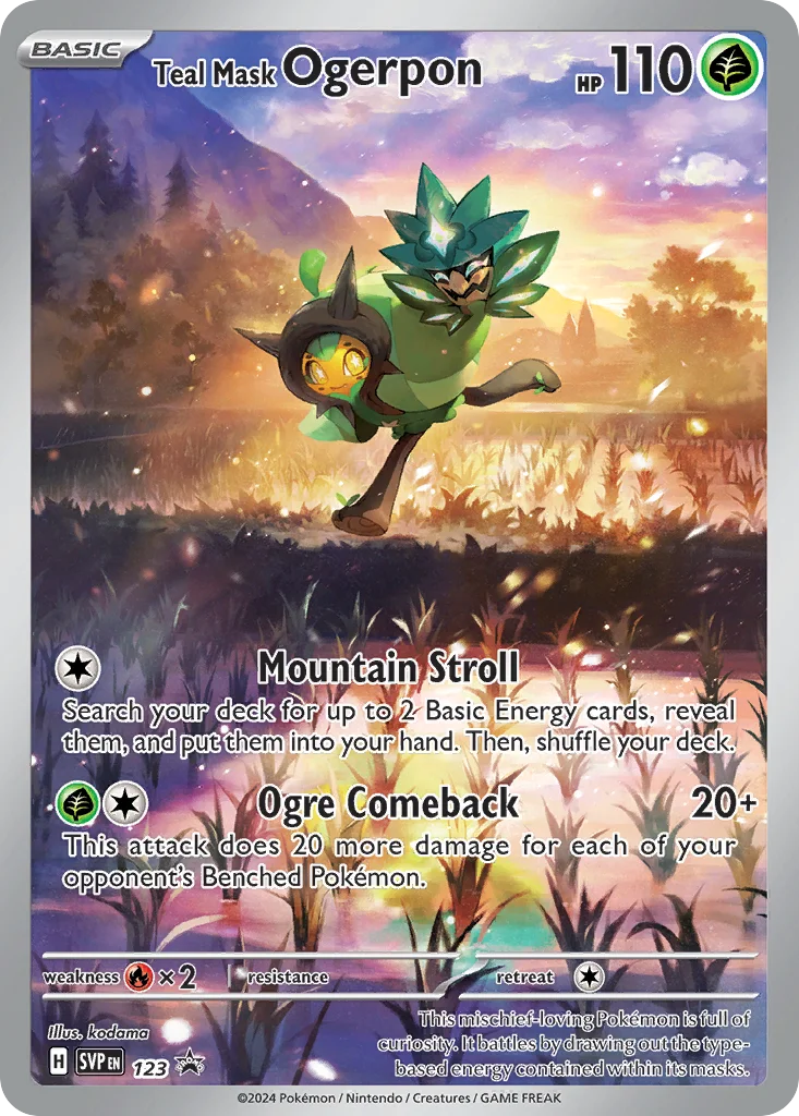 Teal Mask Ogerpon Pokemon card