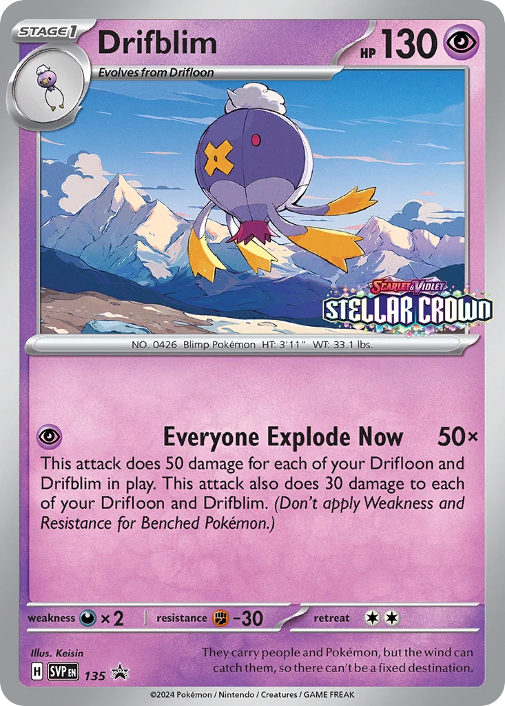 Drifblim Pokemon card