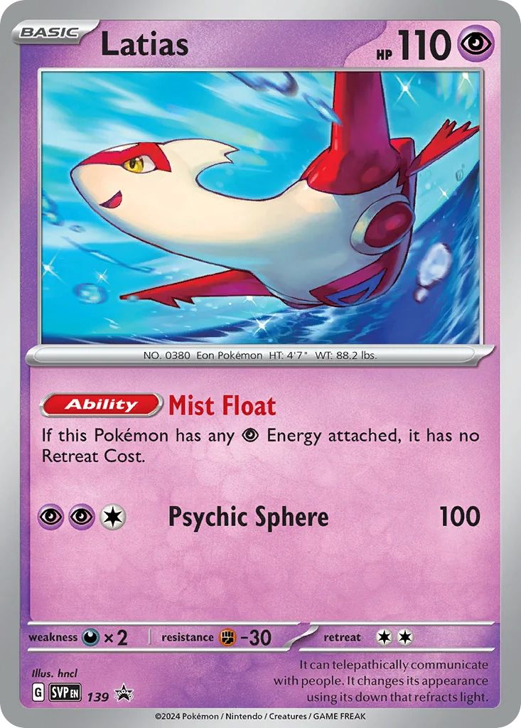 Latias Pokemon card